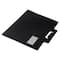 JAM Paper Black Plastic Thin Portfolio File Carry Case with Handles